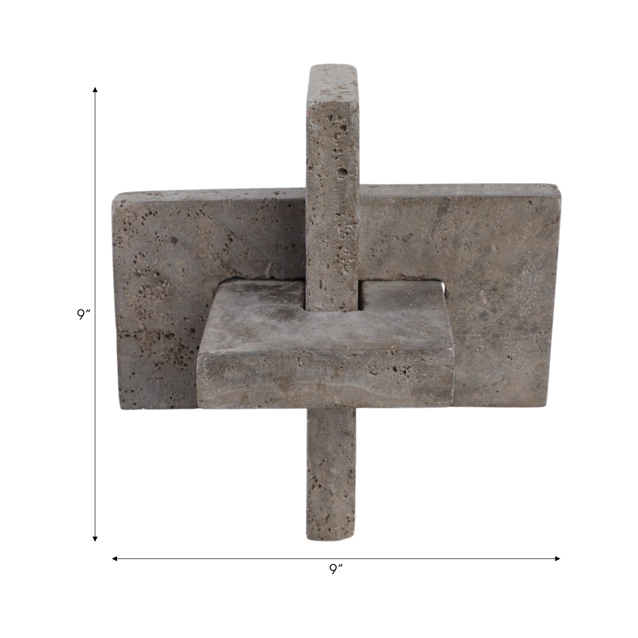 9" Pierce Large Travertine Knot Table Decors| Sagebrook Home