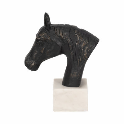 9" ROZZI HORSE STATUARY, BLACK - Al Rugaib Furniture