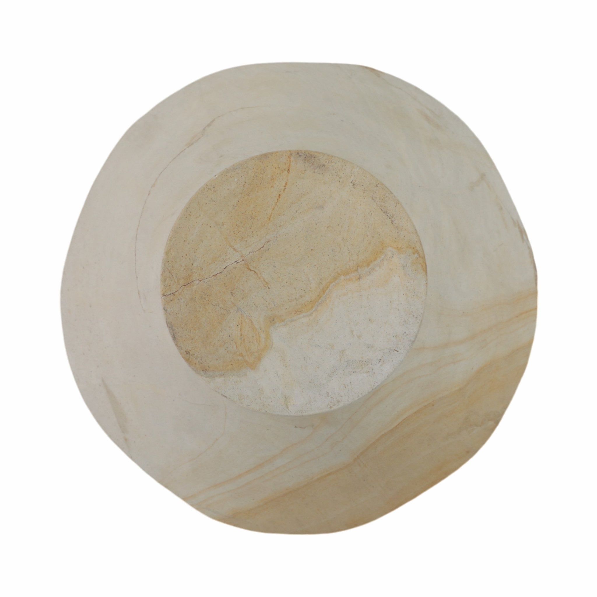 9" Sandstone Pedestal Bowl, Tan Table Decors| Sagebrook Home