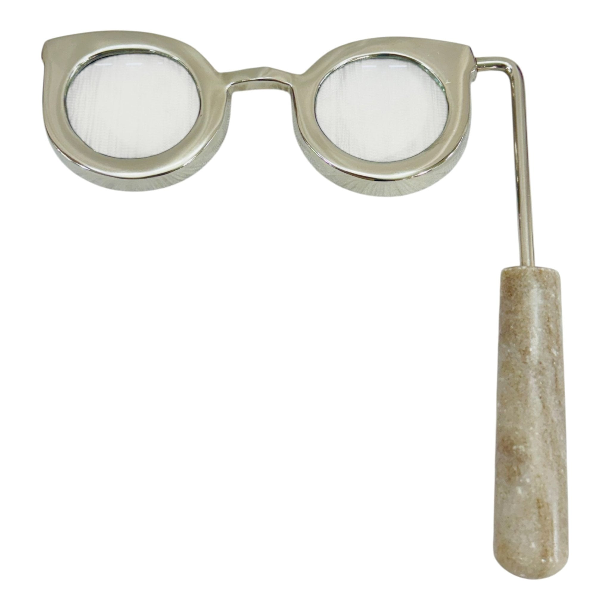 9" Shimon Magnifying Glasses W/beige Marble Handle Table Decors| Sagebrook Home