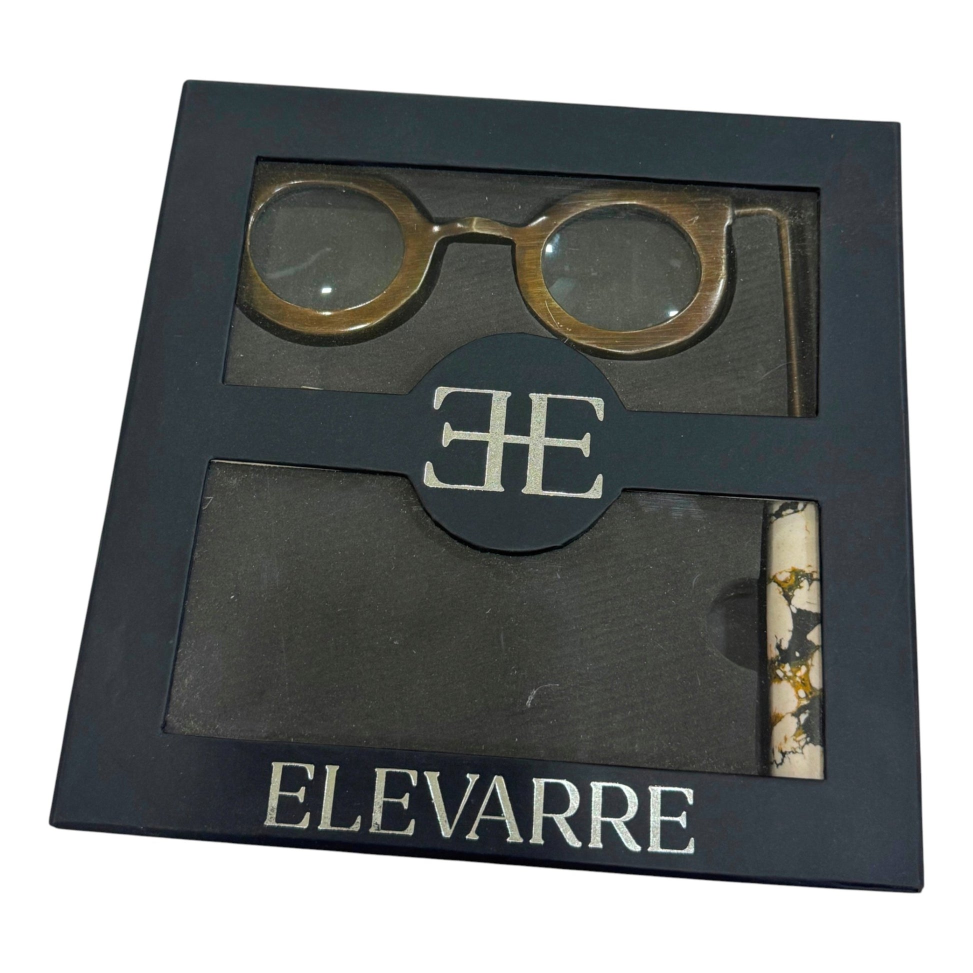 9" Shimon Magnifying Glasses W/engineered Stone Table Decors| Sagebrook Home