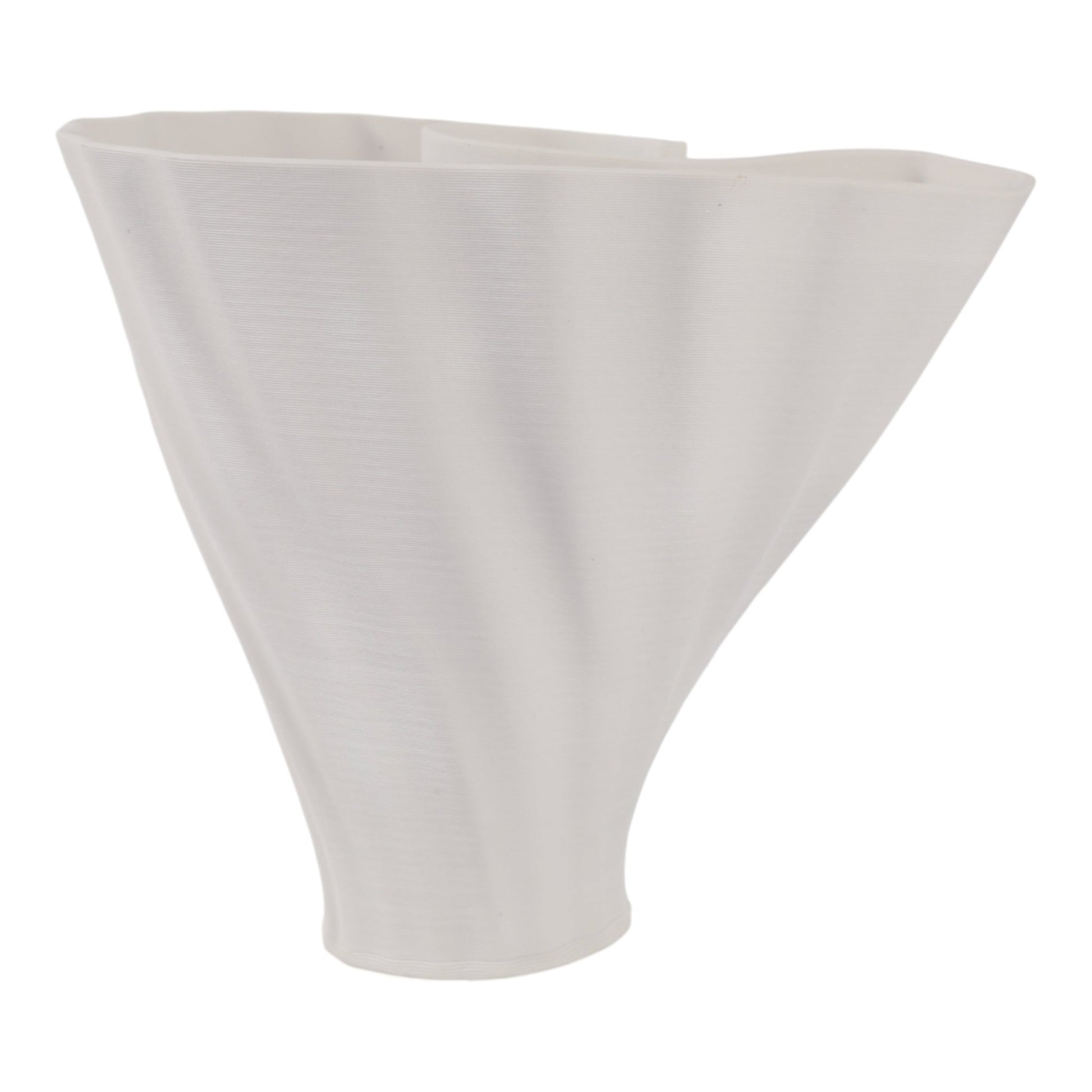 9" Spire Short And Wide 3d Printed Vase, White Vases and Jars| Sagebrook Home