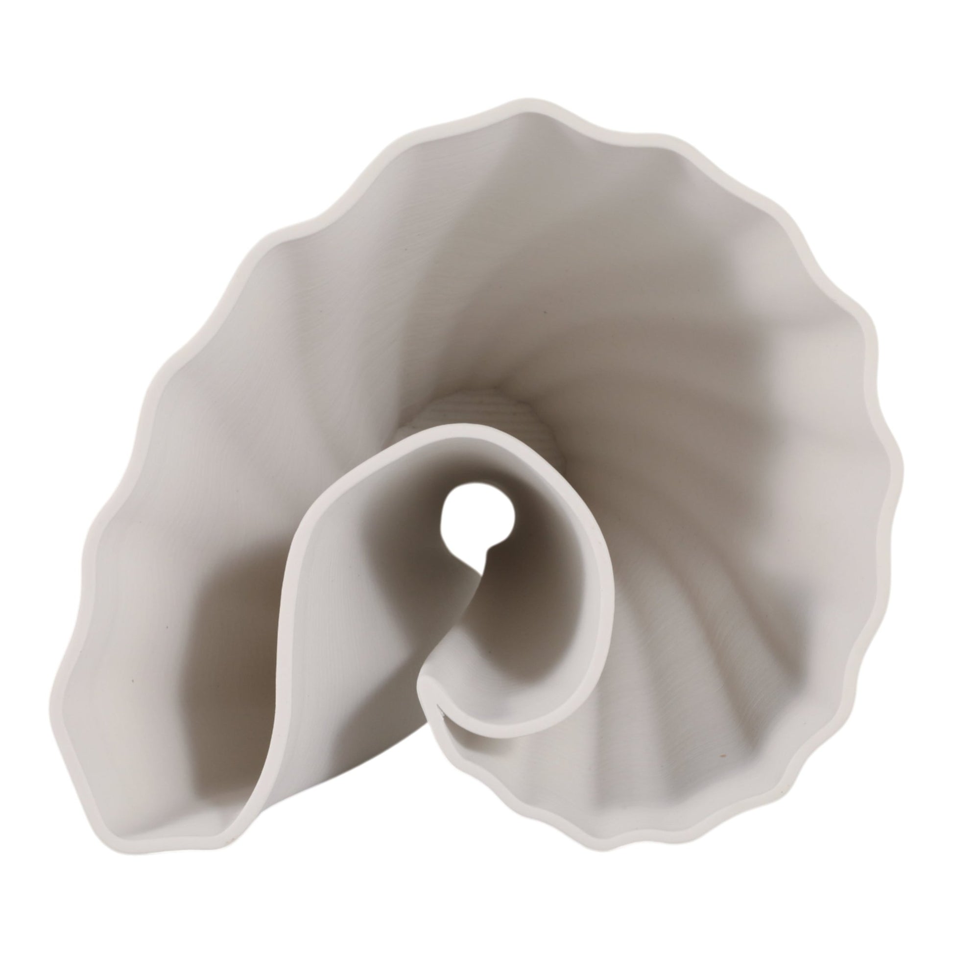 9" Spire Short And Wide 3d Printed Vase, White Vases and Jars| Sagebrook Home