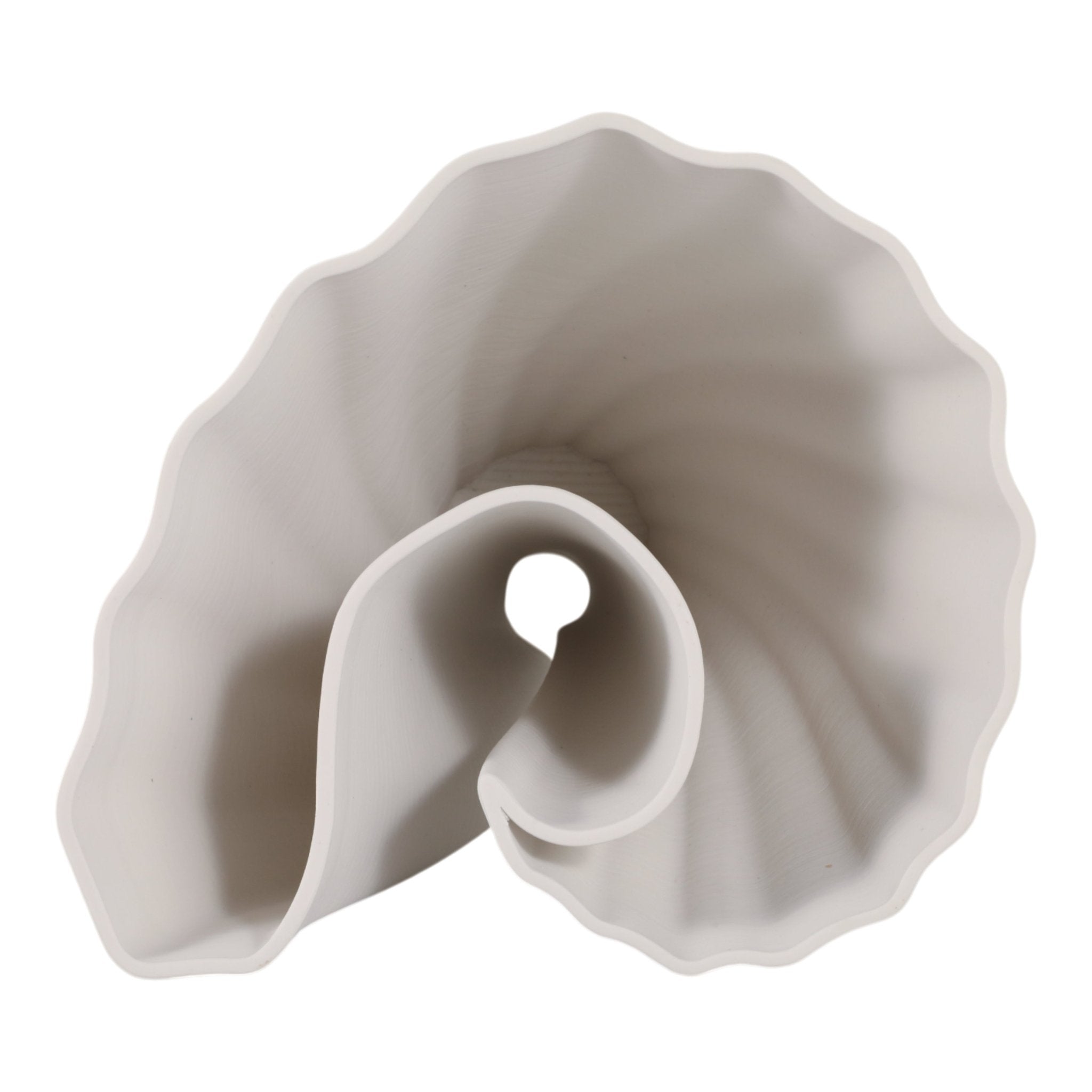 9" Spire Short And Wide 3d Printed Vase, White Vases and Jars| Sagebrook Home