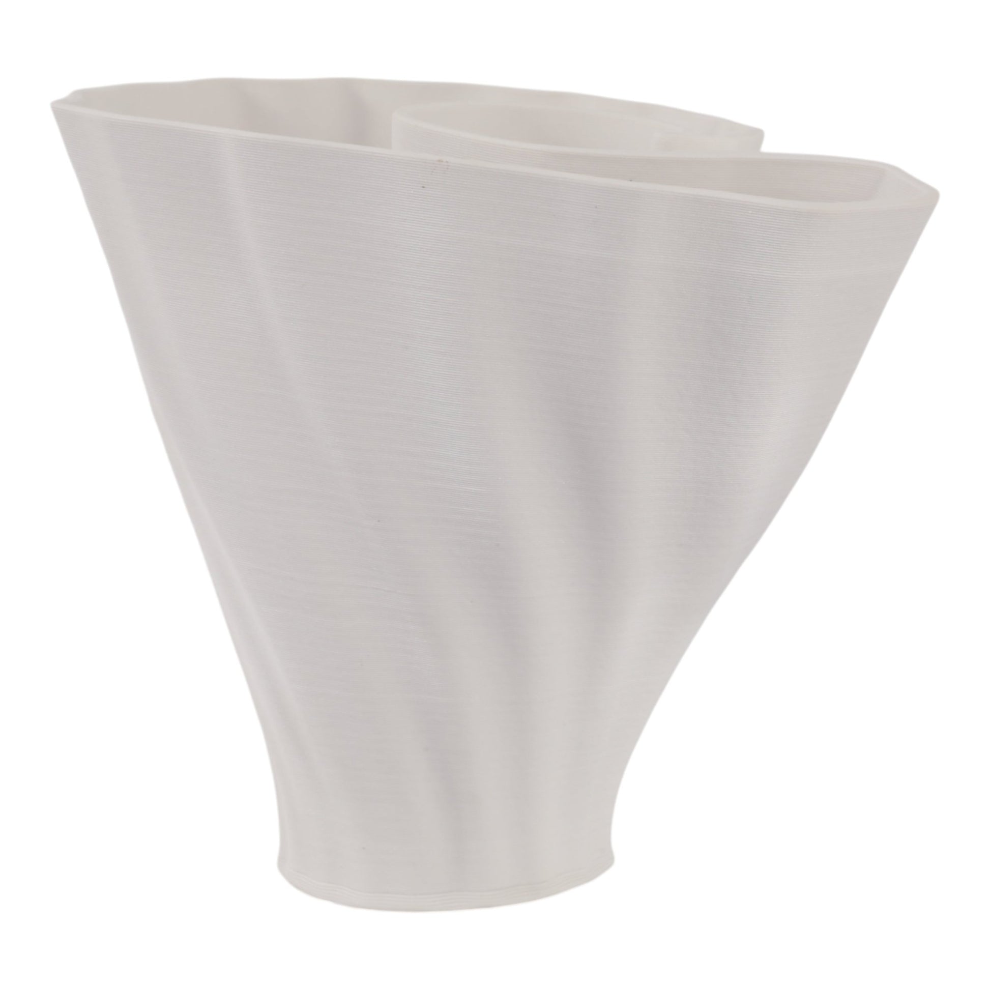 9" Spire Short And Wide 3d Printed Vase, White Vases and Jars| Sagebrook Home