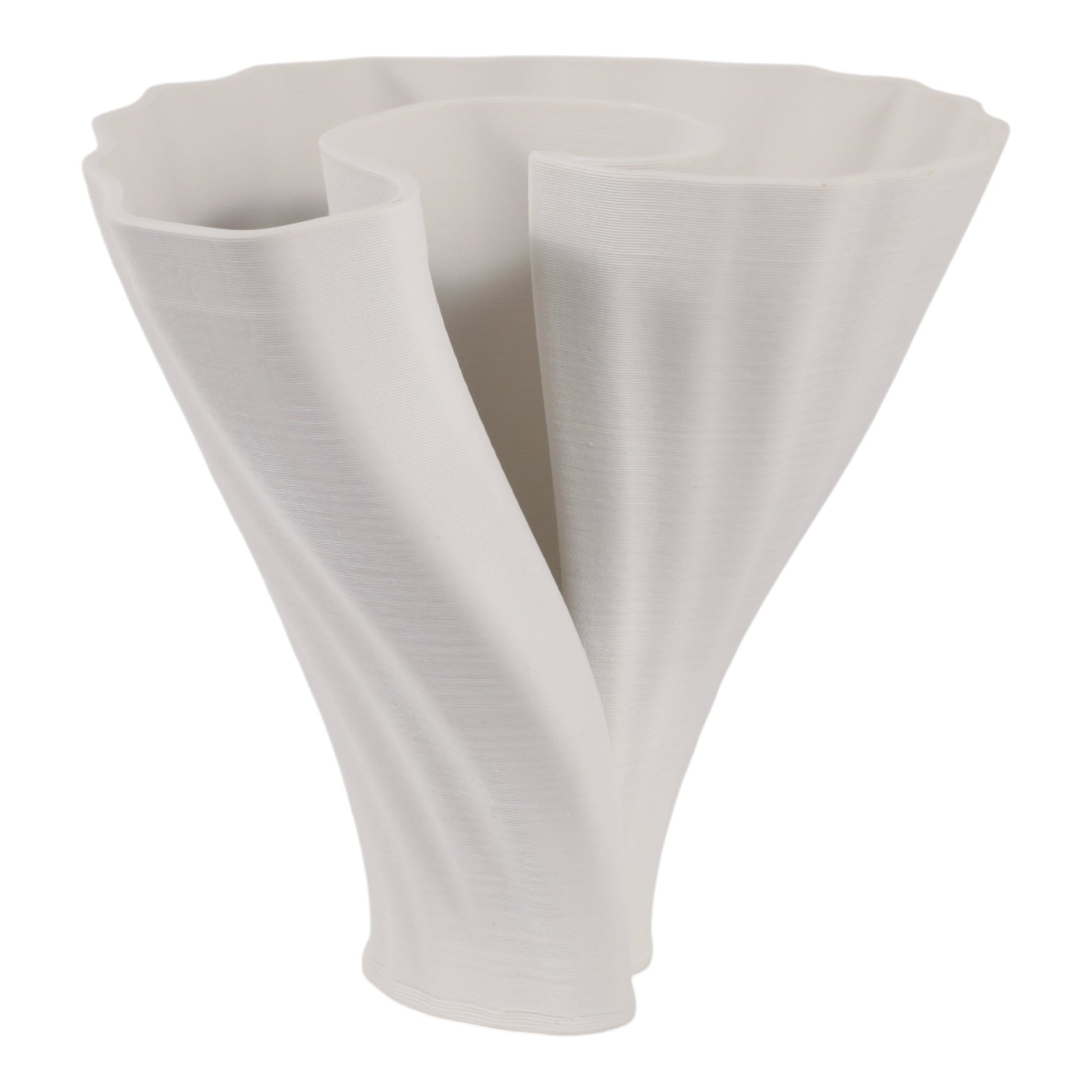 9" Spire Short And Wide 3d Printed Vase, White Vases and Jars| Sagebrook Home