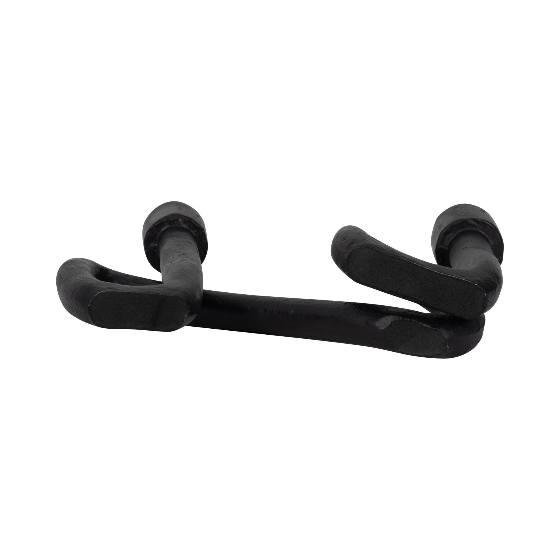 9" Swirled 2 Taper Candleholder, Black Candle Holders| Sagebrook Home