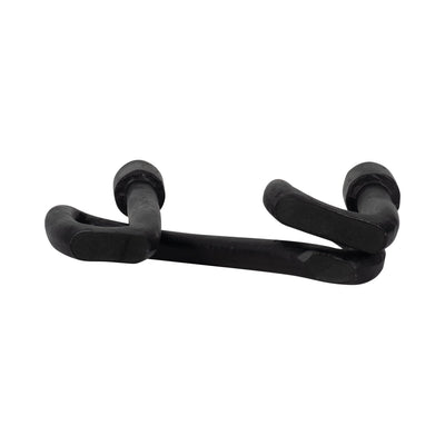 9" Swirled 2 Taper Candleholder, Black - Al Rugaib Furniture