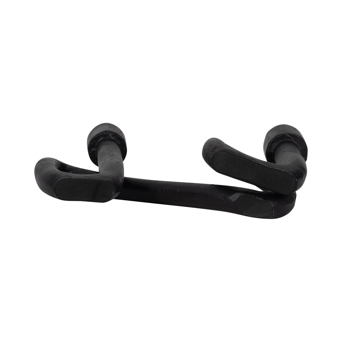9" Swirled 2 Taper Candleholder, Black Candle Holders| Sagebrook Home