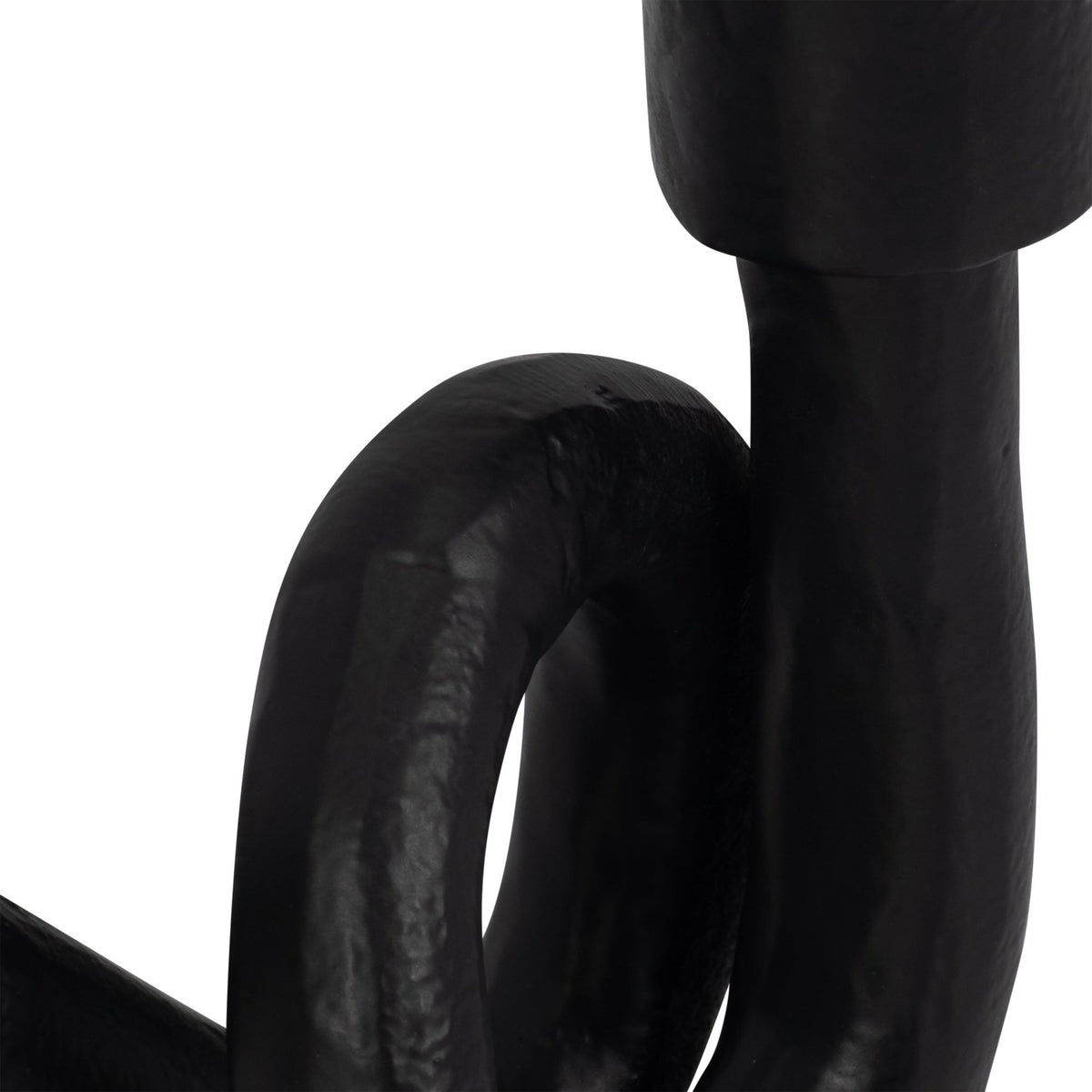 9" Swirled 2 Taper Candleholder, Black Candle Holders| Sagebrook Home