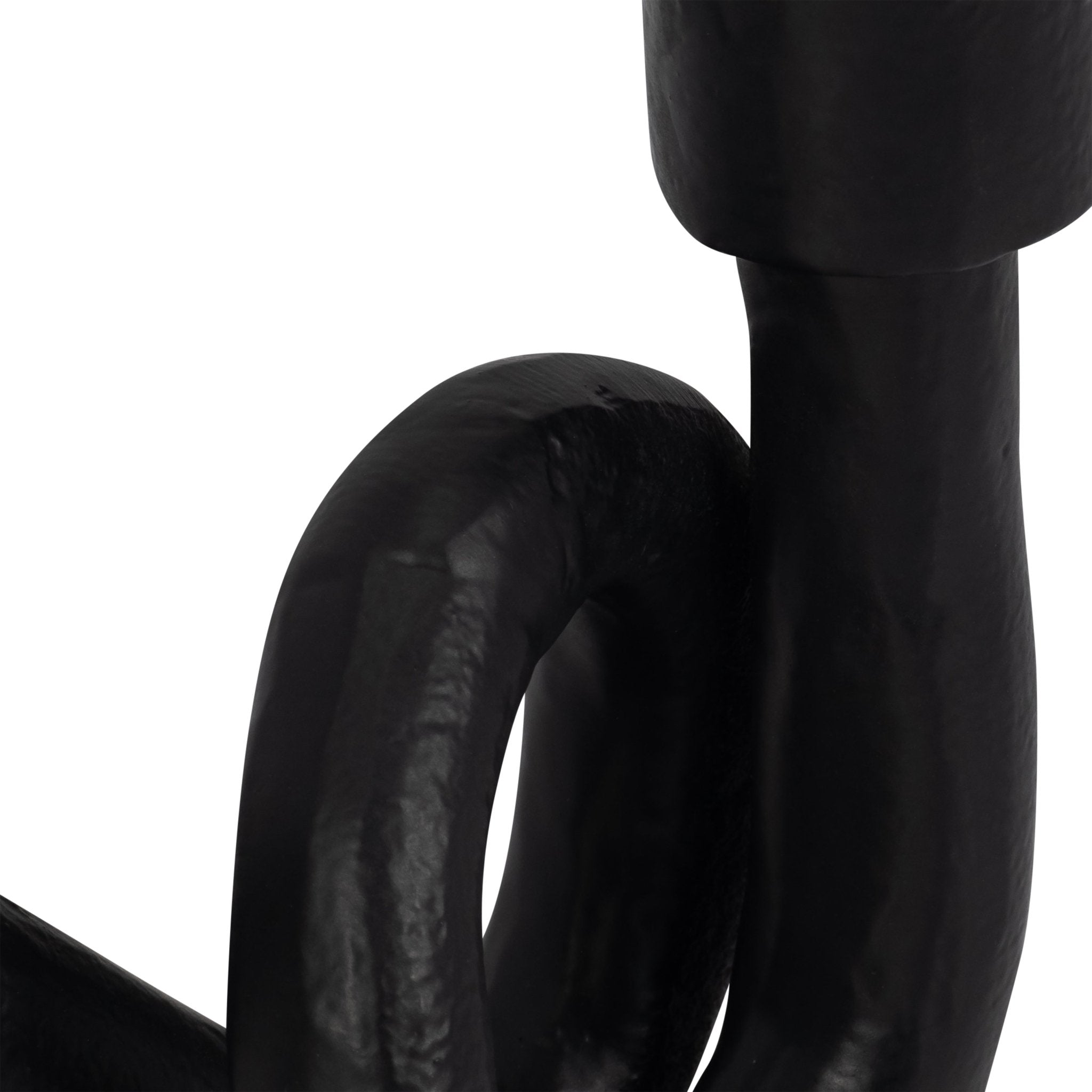 9" Swirled 2 Taper Candleholder, Black Candle Holders| Sagebrook Home
