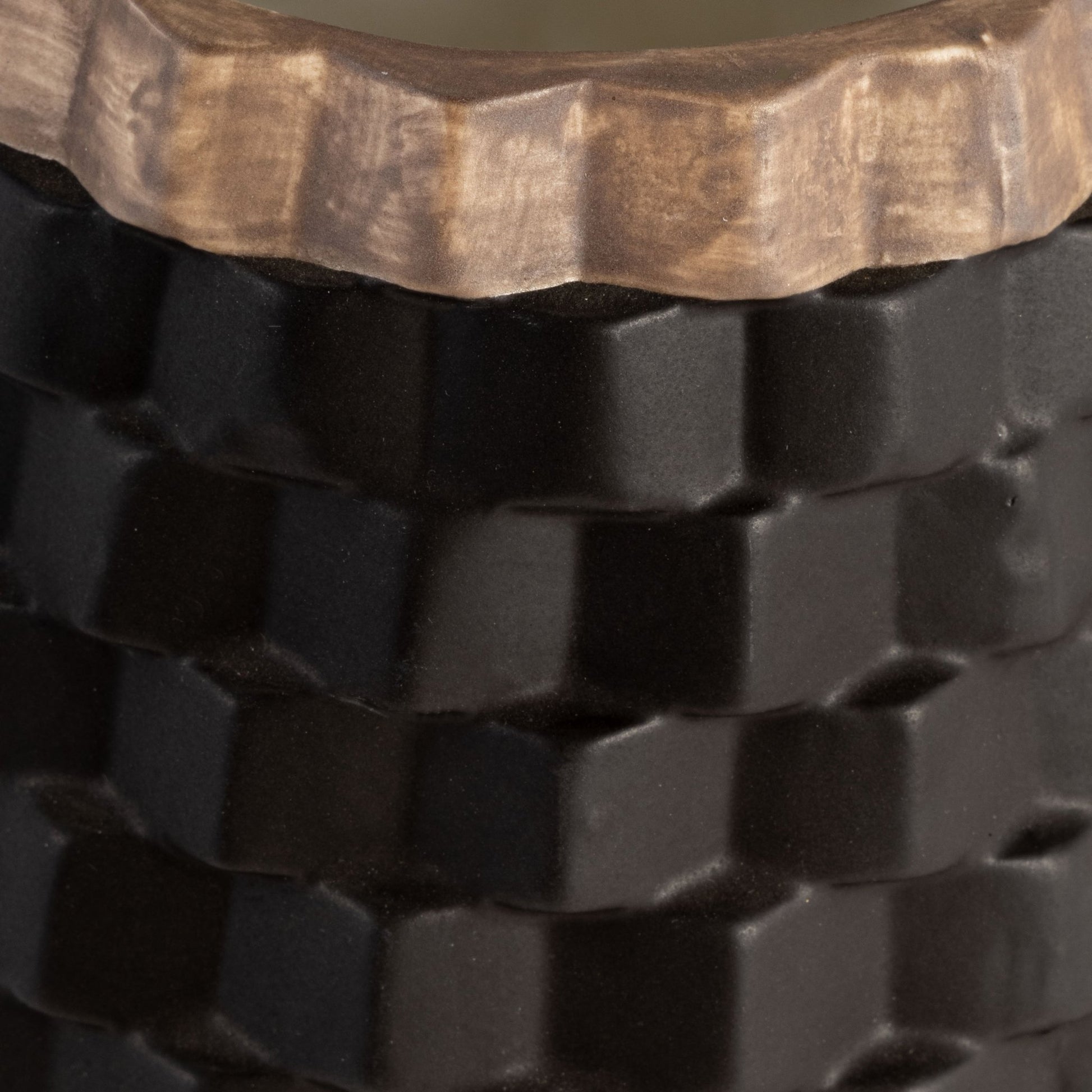 9" Textured Vase, Black Vases and Jars| Sagebrook Home