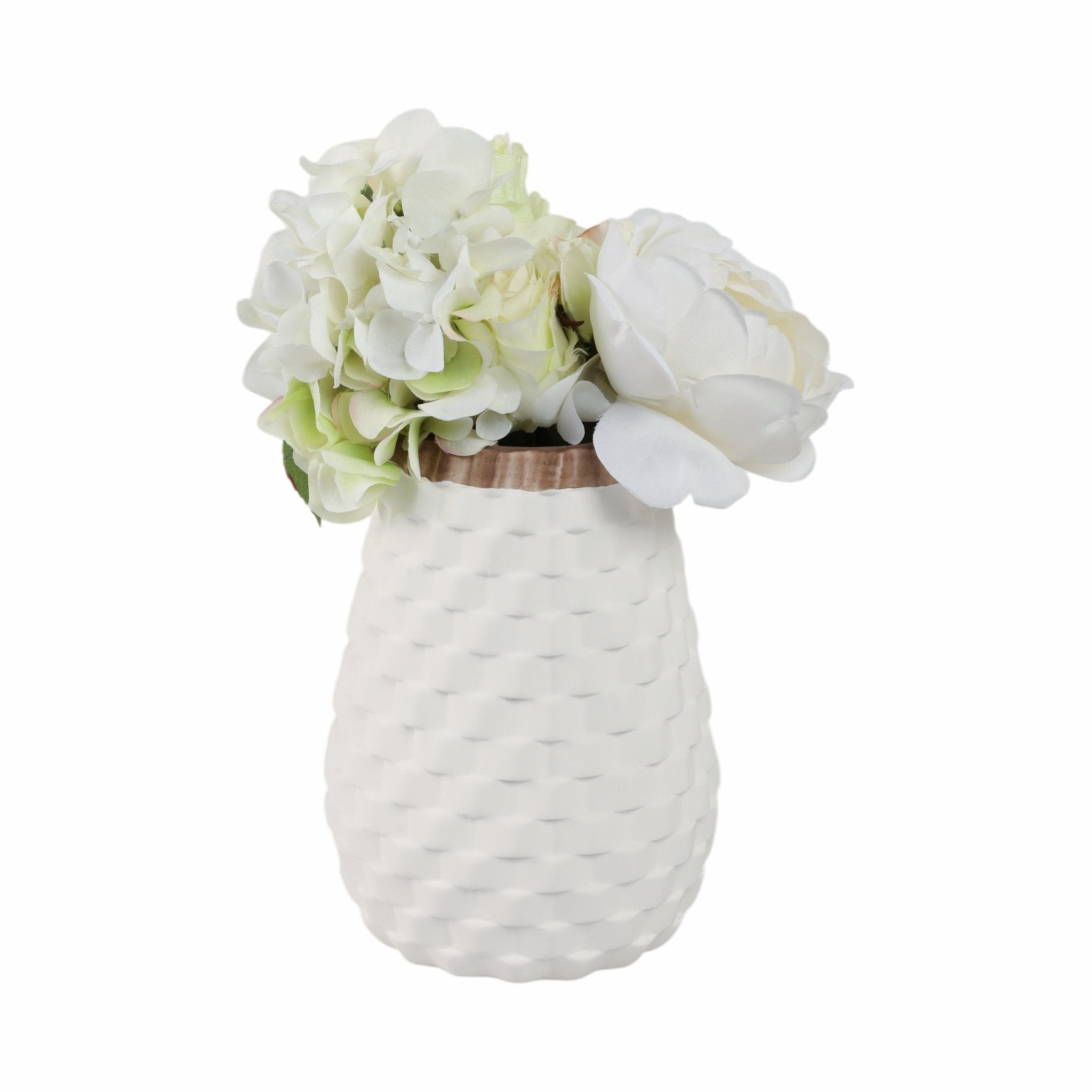 9" Textured Vase, White Vases and Jars| Sagebrook Home