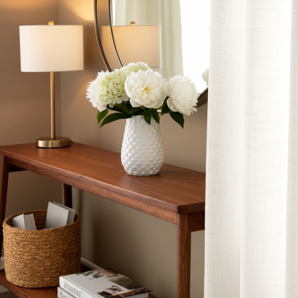 9" Textured Vase, White Vases and Jars| Sagebrook Home