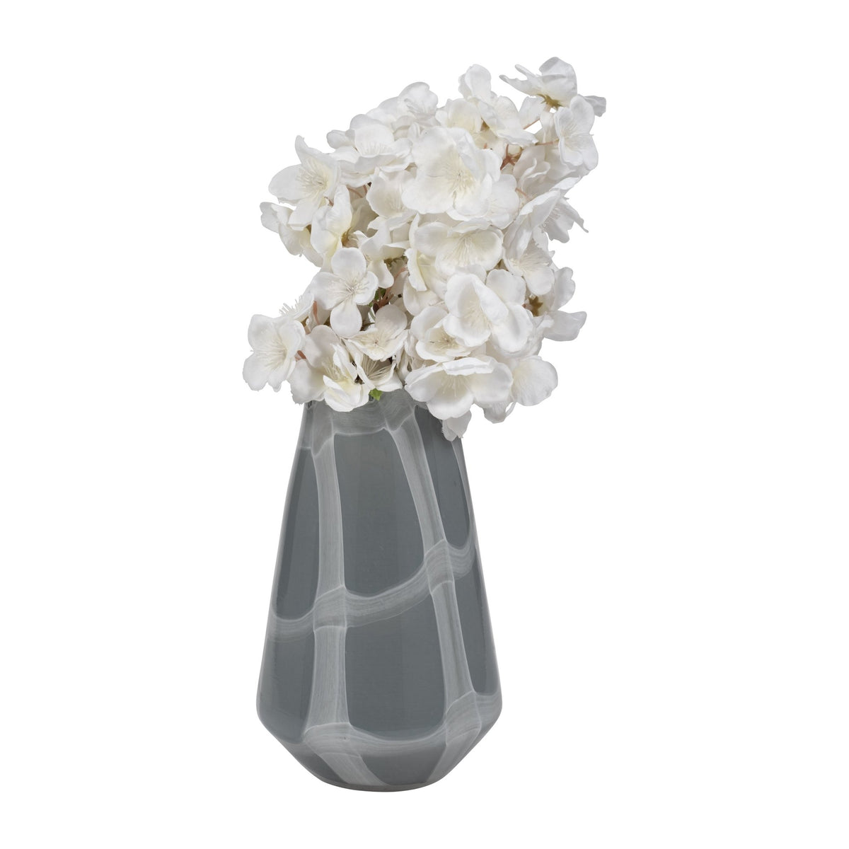 9" VICTORIA MEDIUM GRAY GLASS VASE Vases and Jars| Sagebrook Home
