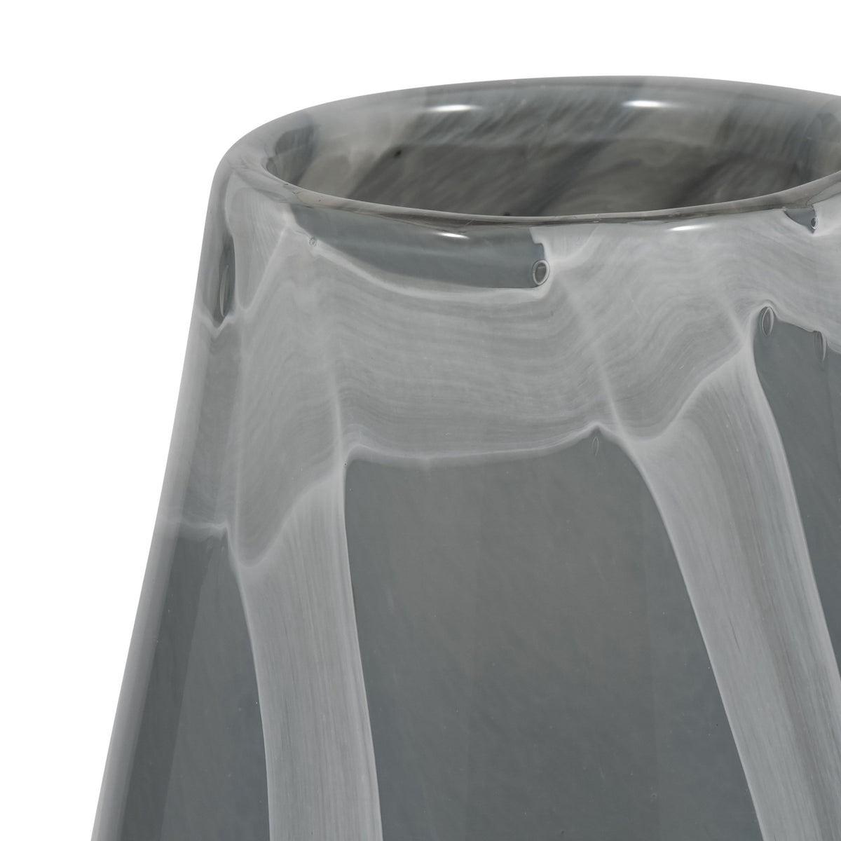 9" VICTORIA MEDIUM GRAY GLASS VASE Vases and Jars| Sagebrook Home