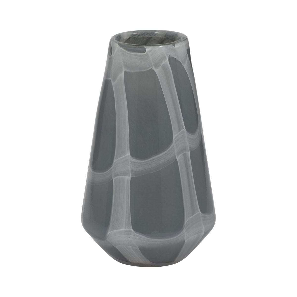 9" VICTORIA MEDIUM GRAY GLASS VASE Vases and Jars| Sagebrook Home