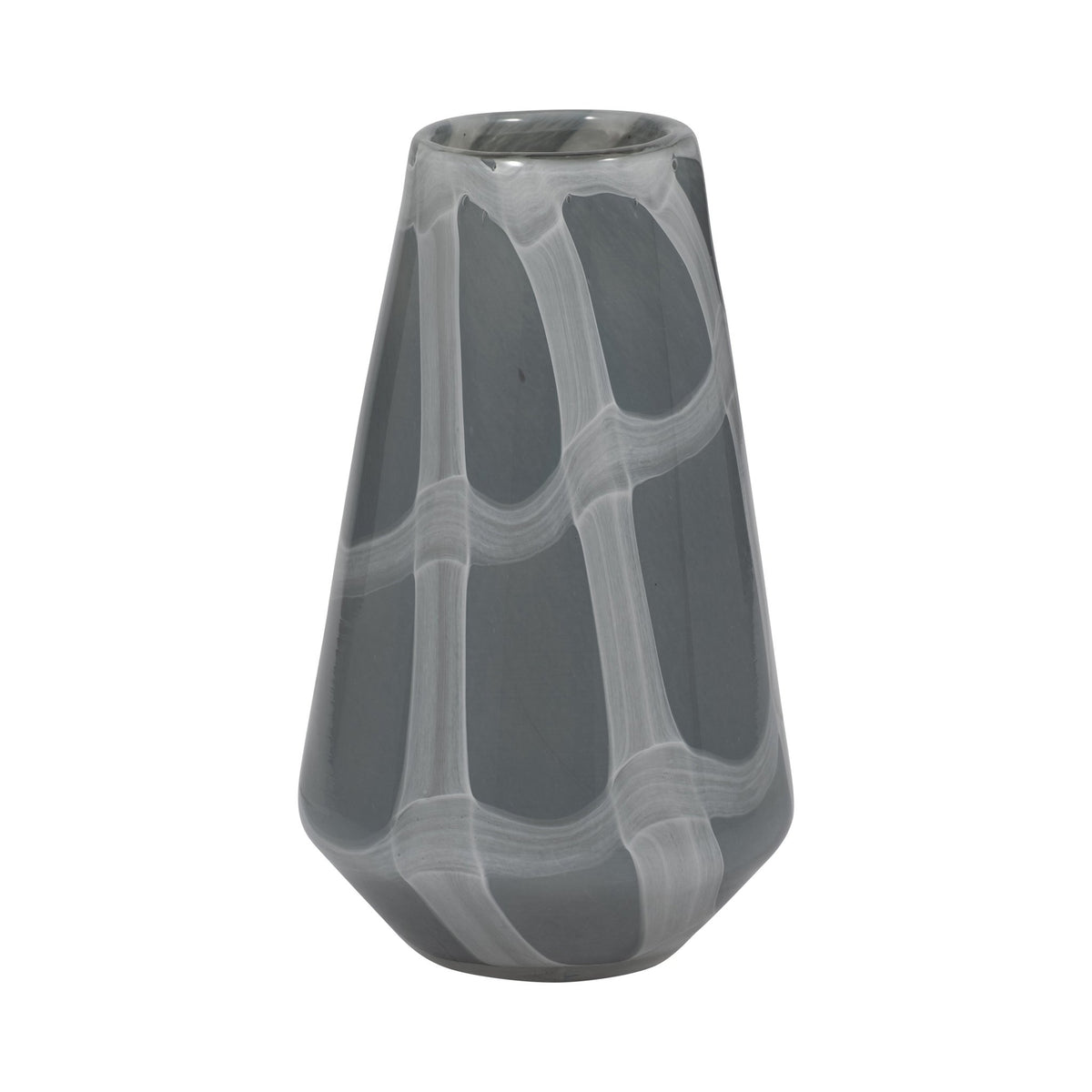 9" VICTORIA MEDIUM GRAY GLASS VASE Vases and Jars| Sagebrook Home