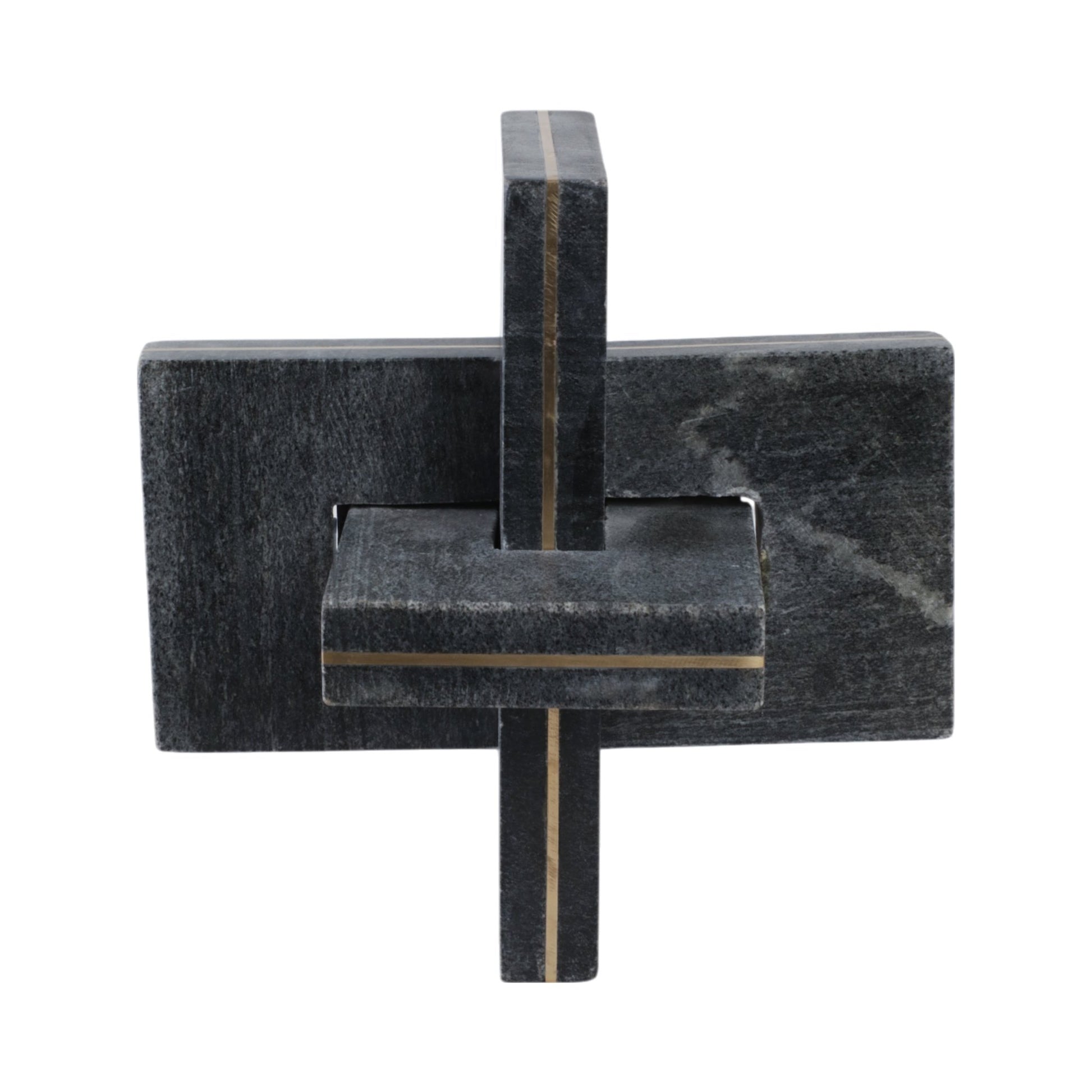 9" Walton Large Black Marble And Brass Knot Table Decors| Sagebrook Home