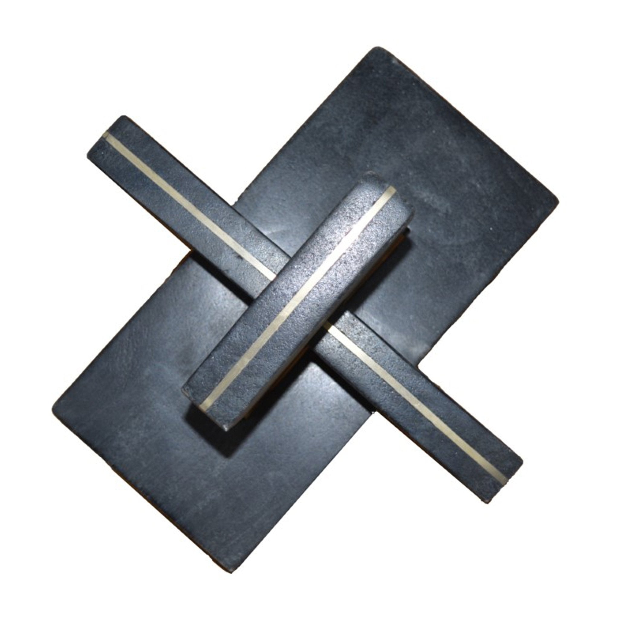9" Walton Large Black Marble And Brass Knot Table Decors| Sagebrook Home