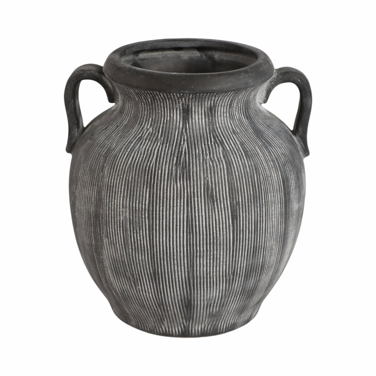 9" Weathered Jug With Handles, Black Vases and Jars| Sagebrook Home