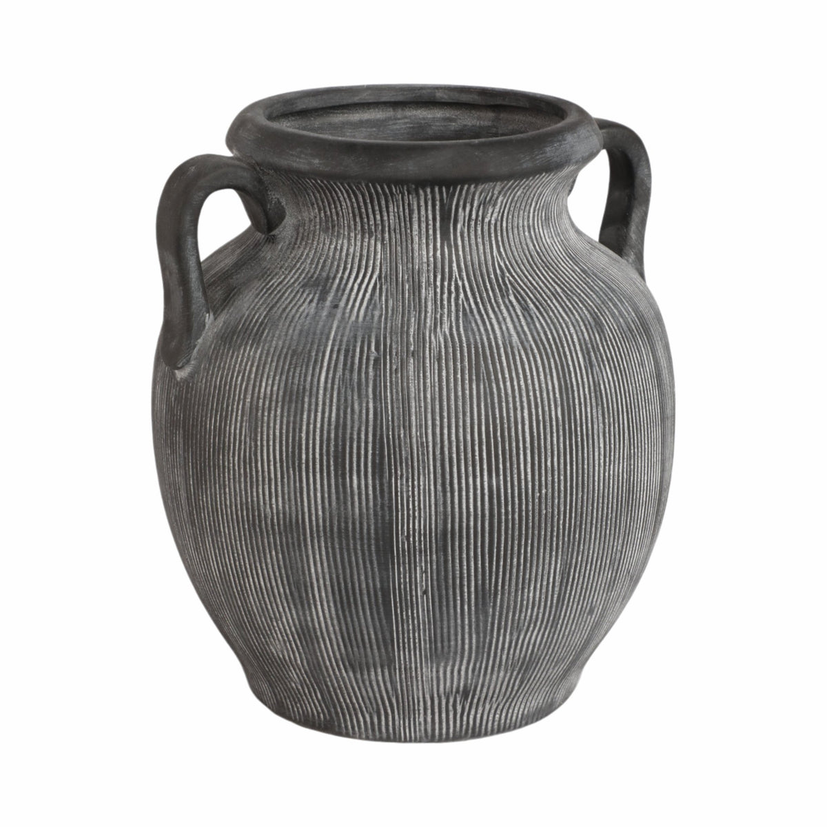 9" Weathered Jug With Handles, Black Vases and Jars| Sagebrook Home