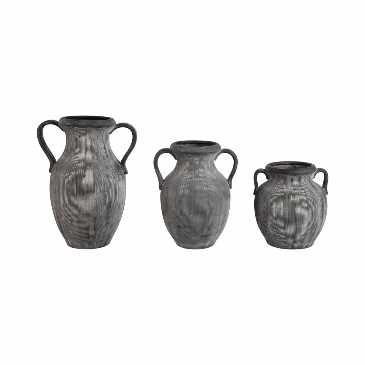 9" Weathered Jug With Handles, Black Vases and Jars| Sagebrook Home