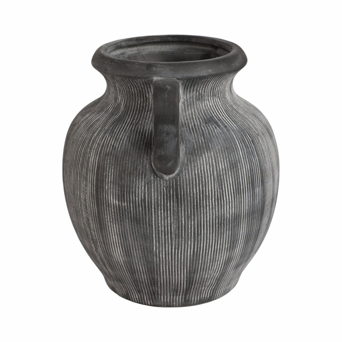 9" Weathered Jug With Handles, Black Vases and Jars| Sagebrook Home