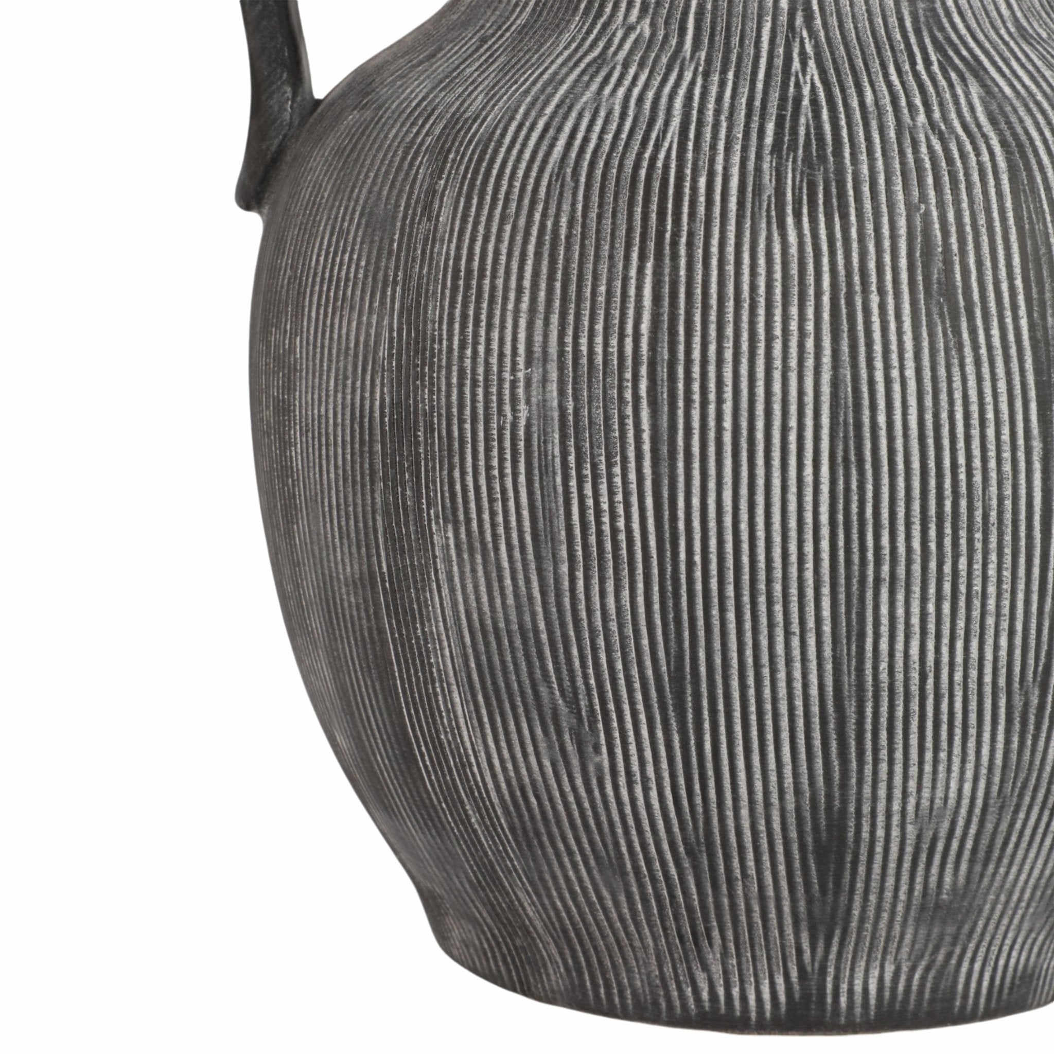 9" Weathered Jug With Handles, Black Vases and Jars| Sagebrook Home