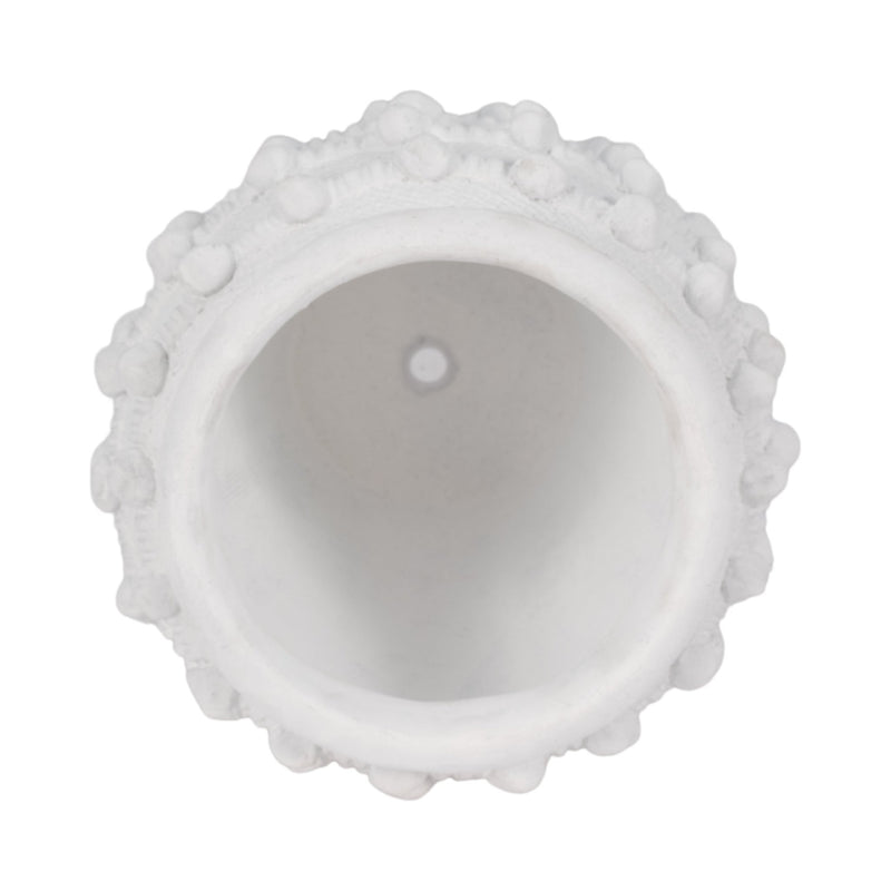 9" Woven Knot Planter, White - Al Rugaib Furniture