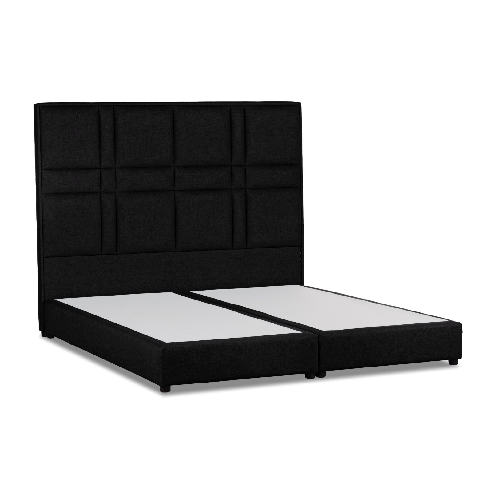 In House | Janawa Bed Frame Velvet Black 200x140