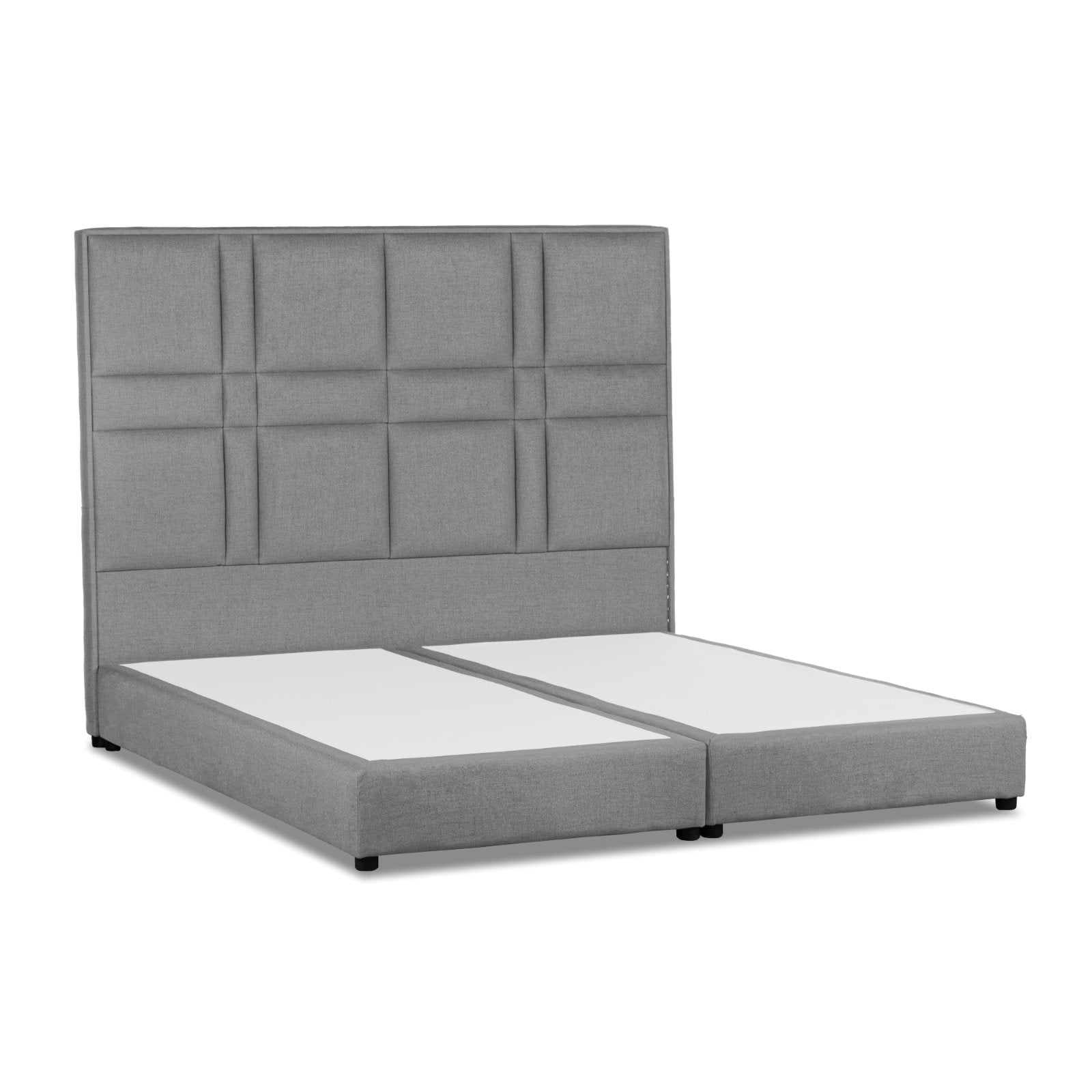 In House | Napoli Bed Frame Velvet Light Grey 200x100