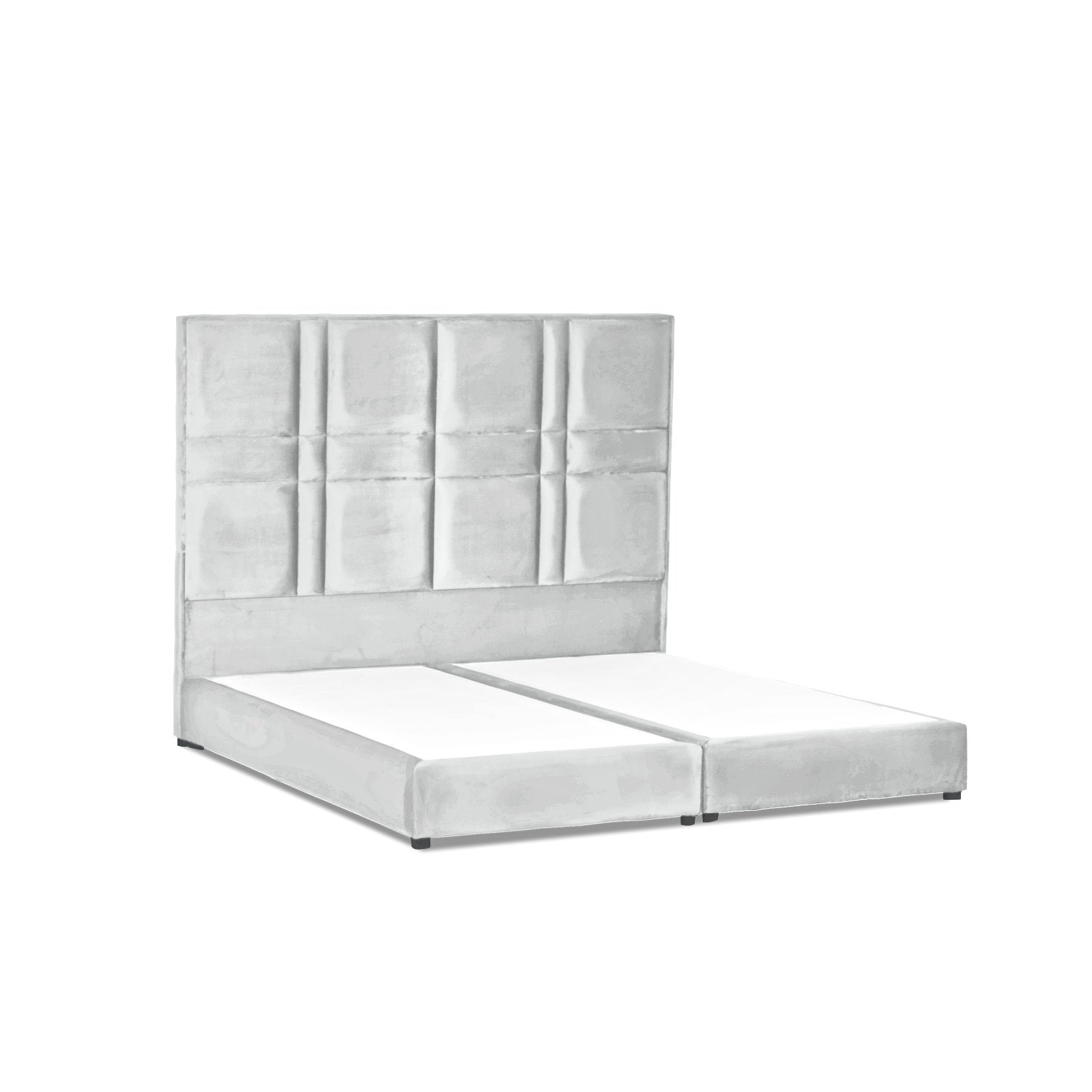 In House | Alex Bed Frame Velvet White 200x200