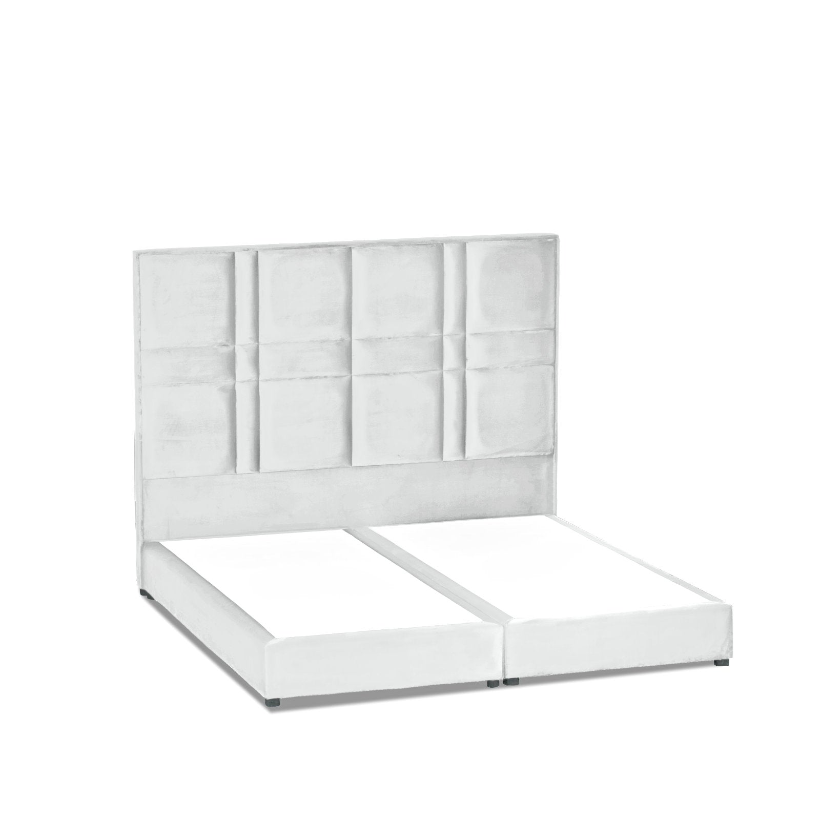 In House | Janawa Bed Frame Velvet White 200x150