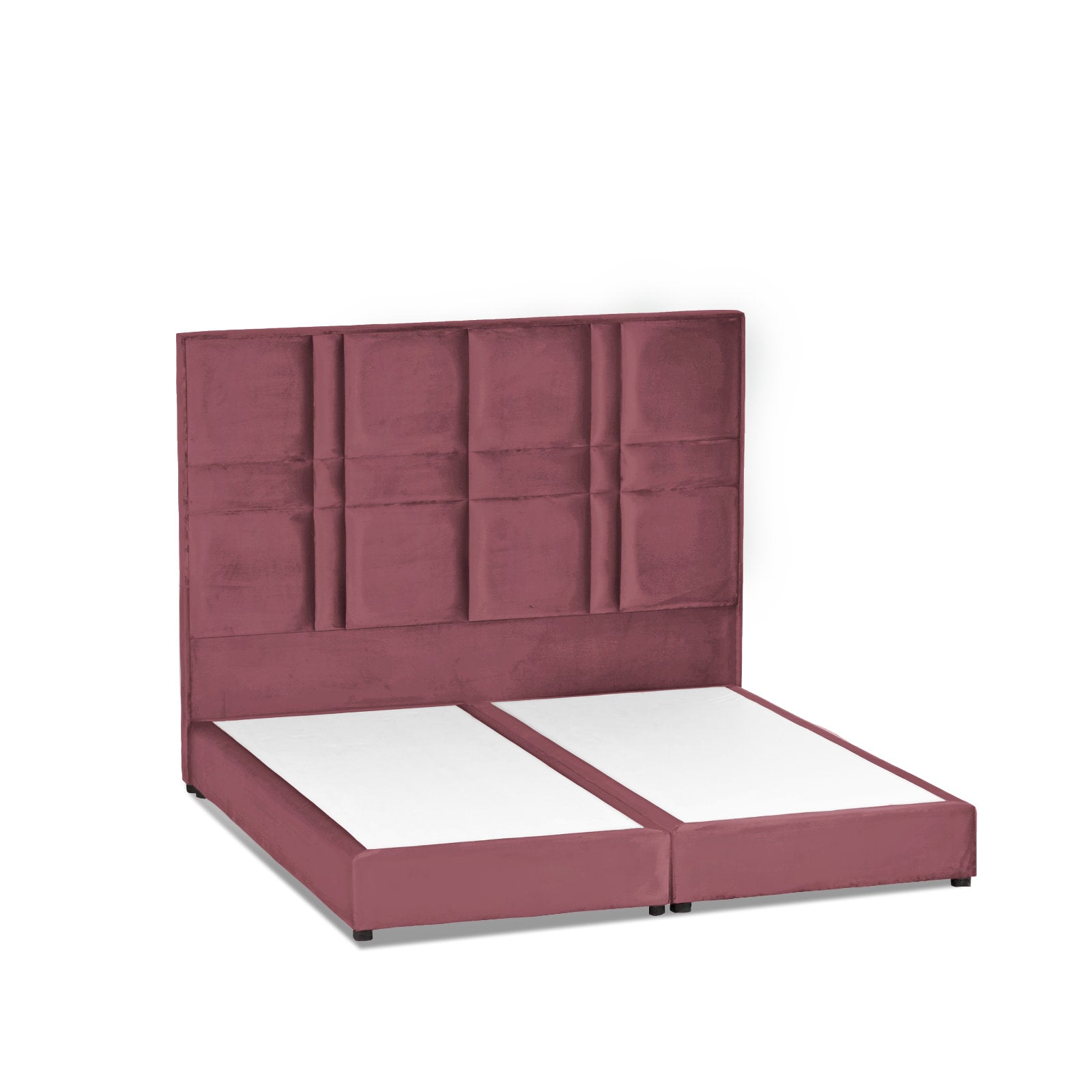 In House | Janawa Bed Frame Velvet Dark Pink 200x180