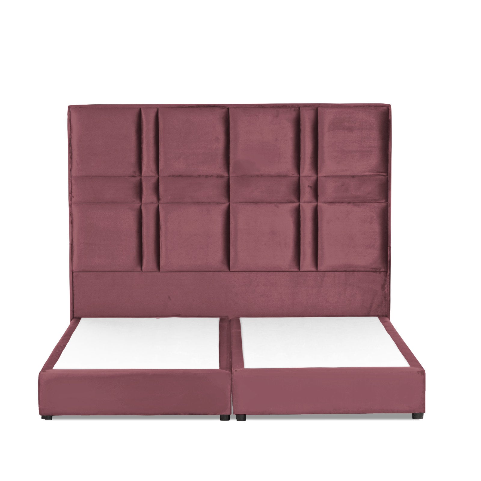In House | Janawa Bed Frame Velvet Dark Pink 200x180