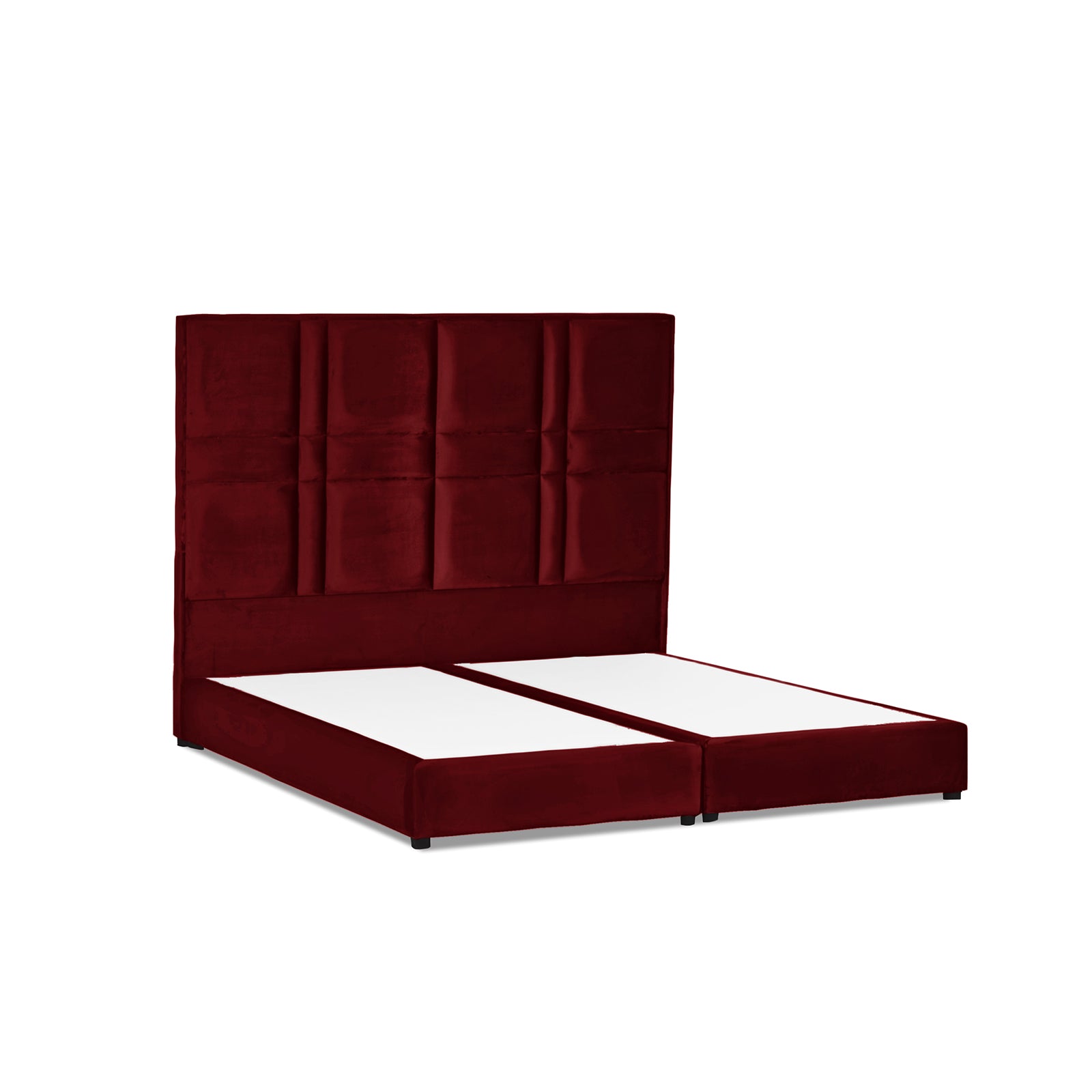 In House | Janawa Bed Frame Velvet Burgundy 200x180