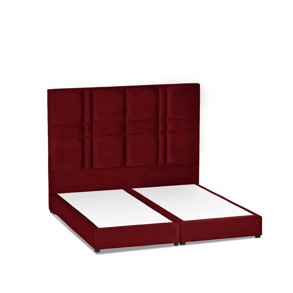 In House | Napoli Bed Frame Velvet Burgundy 200x140