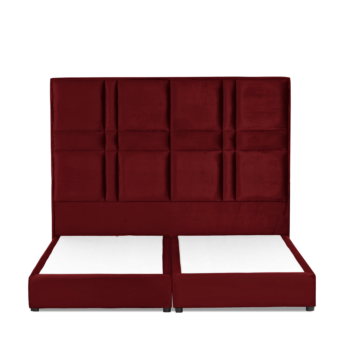 In House | Napoli Bed Frame Velvet Burgundy 200x140