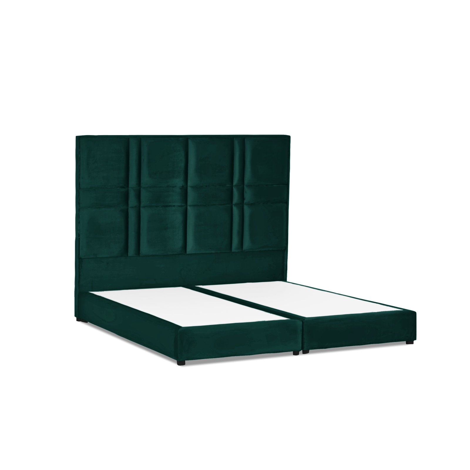 In House | Janawa Bed Frame Velvet Dark Green 200x180