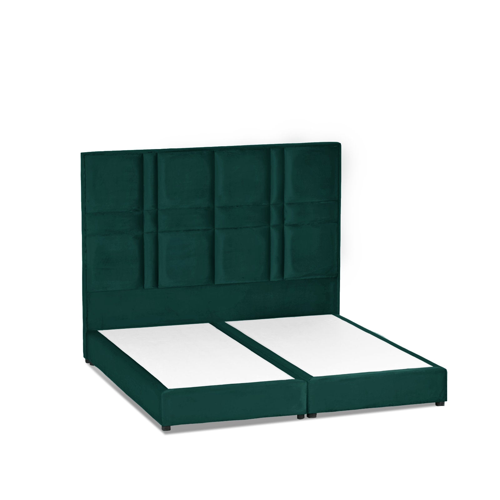 In House | Janawa Bed Frame Velvet Dark Green 200x180