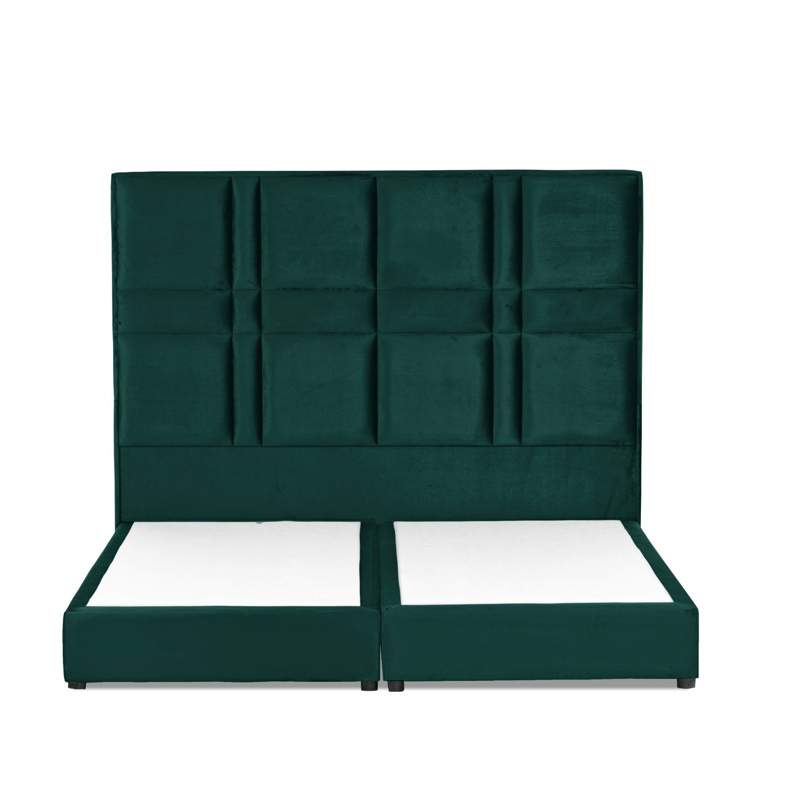 In House | Janawa Bed Frame Velvet Dark Green 200x180