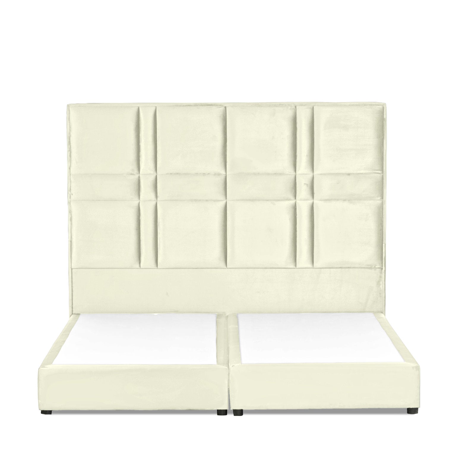 In House | Janawa Bed Frame Velvet Ivory 200x160