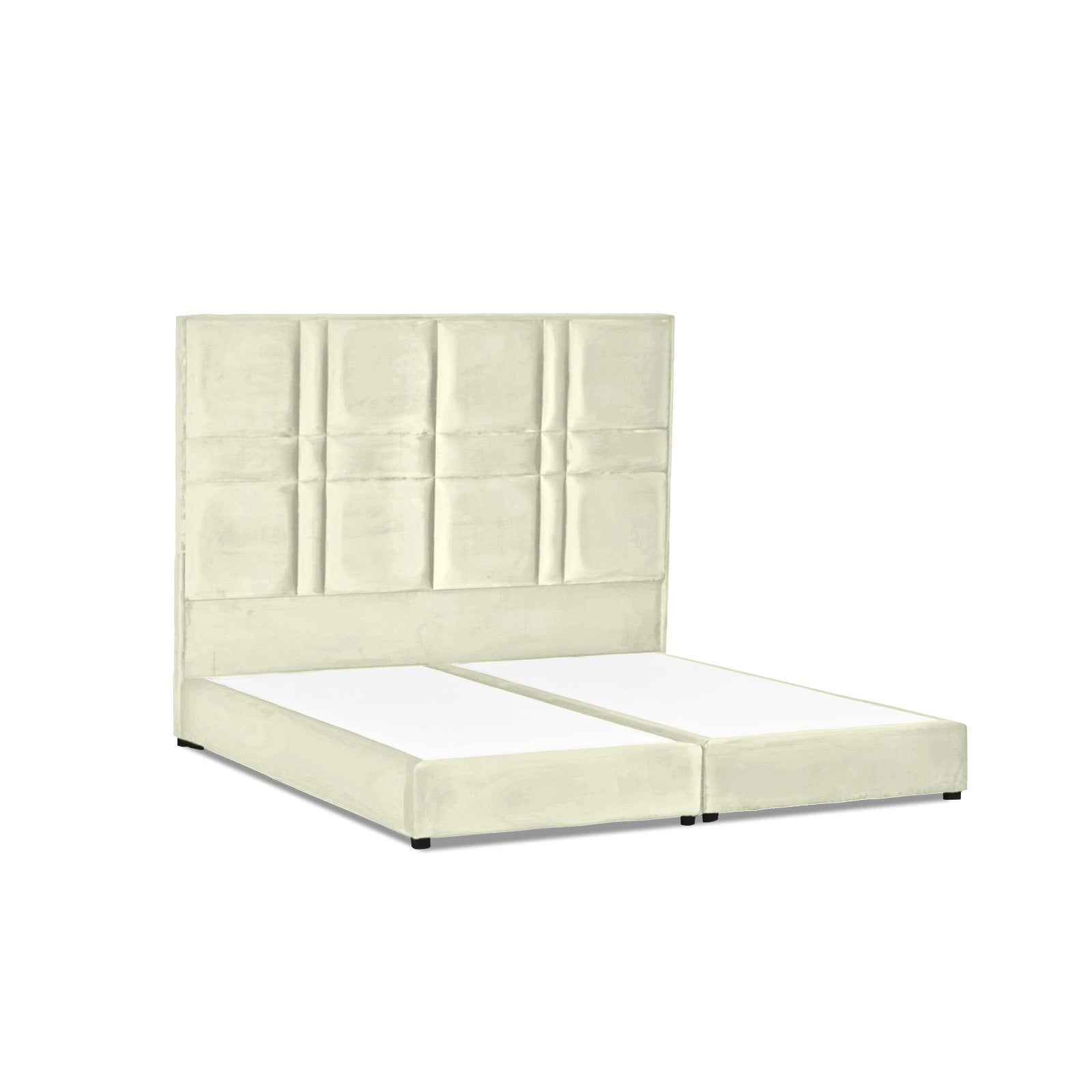 In House | Janawa Bed Frame Velvet Ivory 200x160