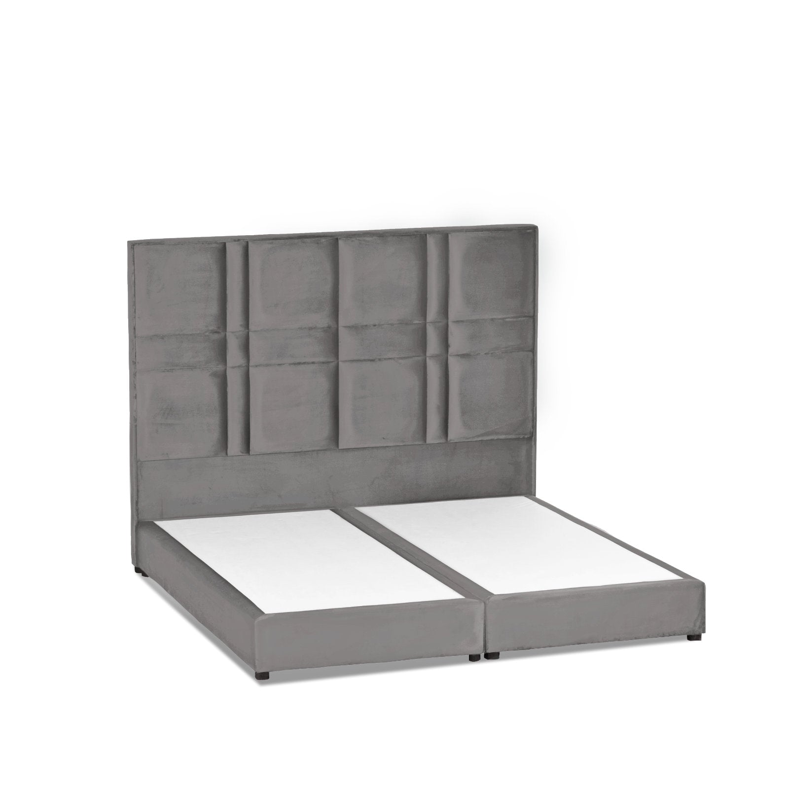 In House | Janawa Bed Frame Velvet Grey 200x180