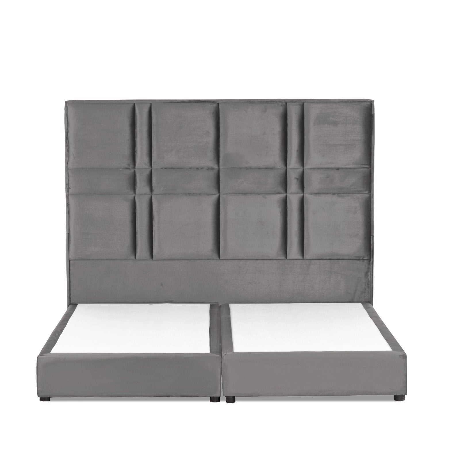 In House | Janawa Bed Frame Velvet Grey 200x180