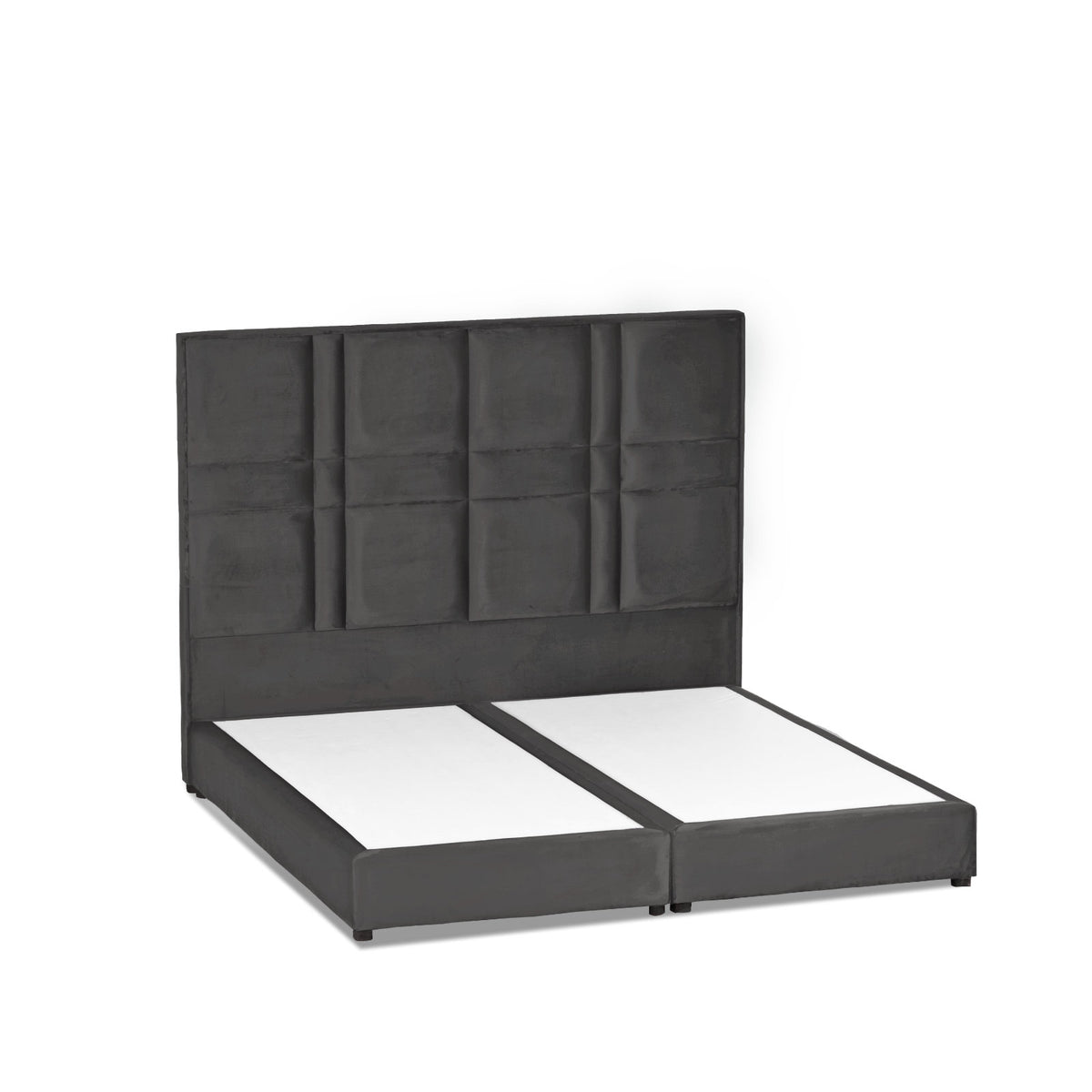 In House | Napoli Bed Frame Velvet Dark Grey 200x140