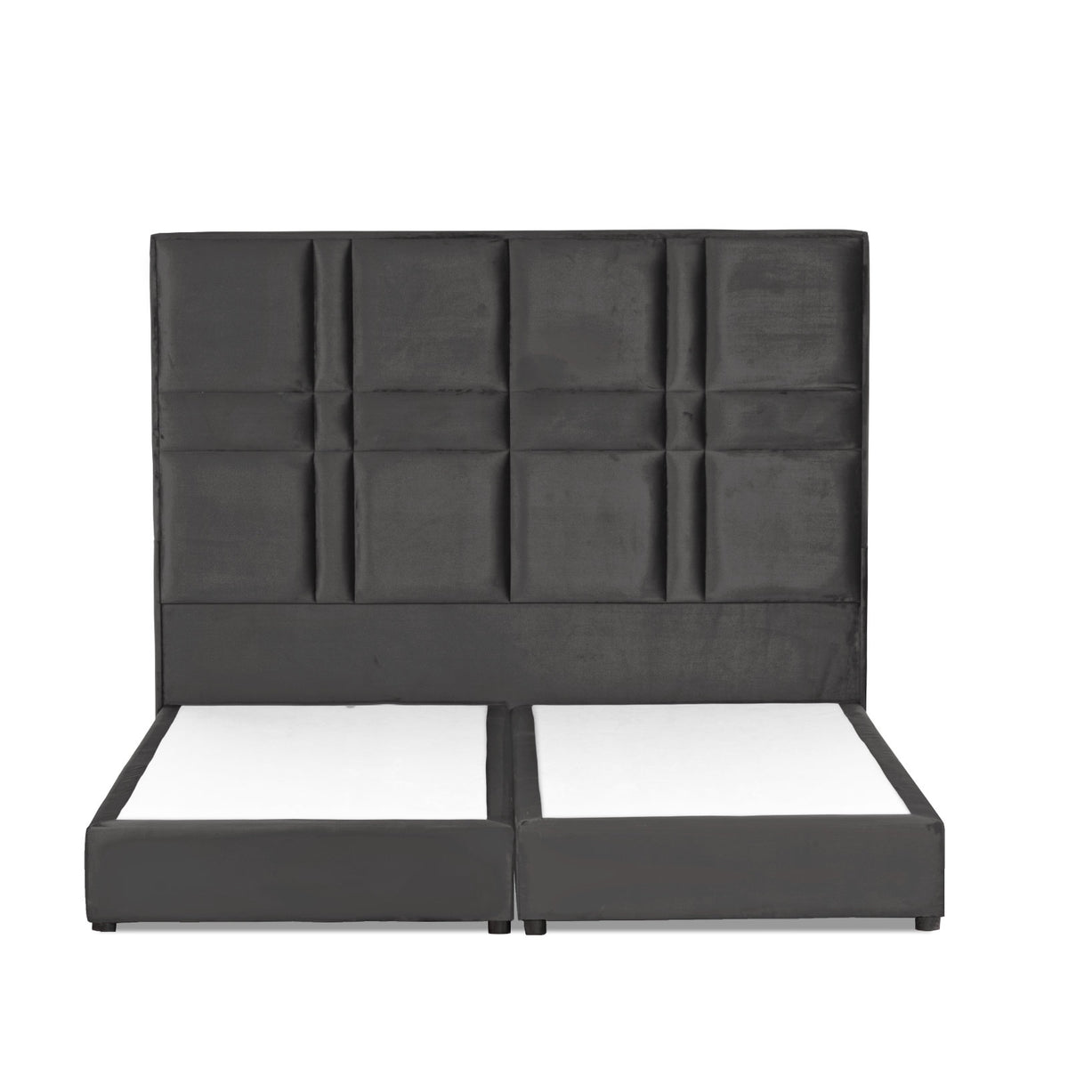In House | Napoli Bed Frame Velvet Dark Grey 200x140