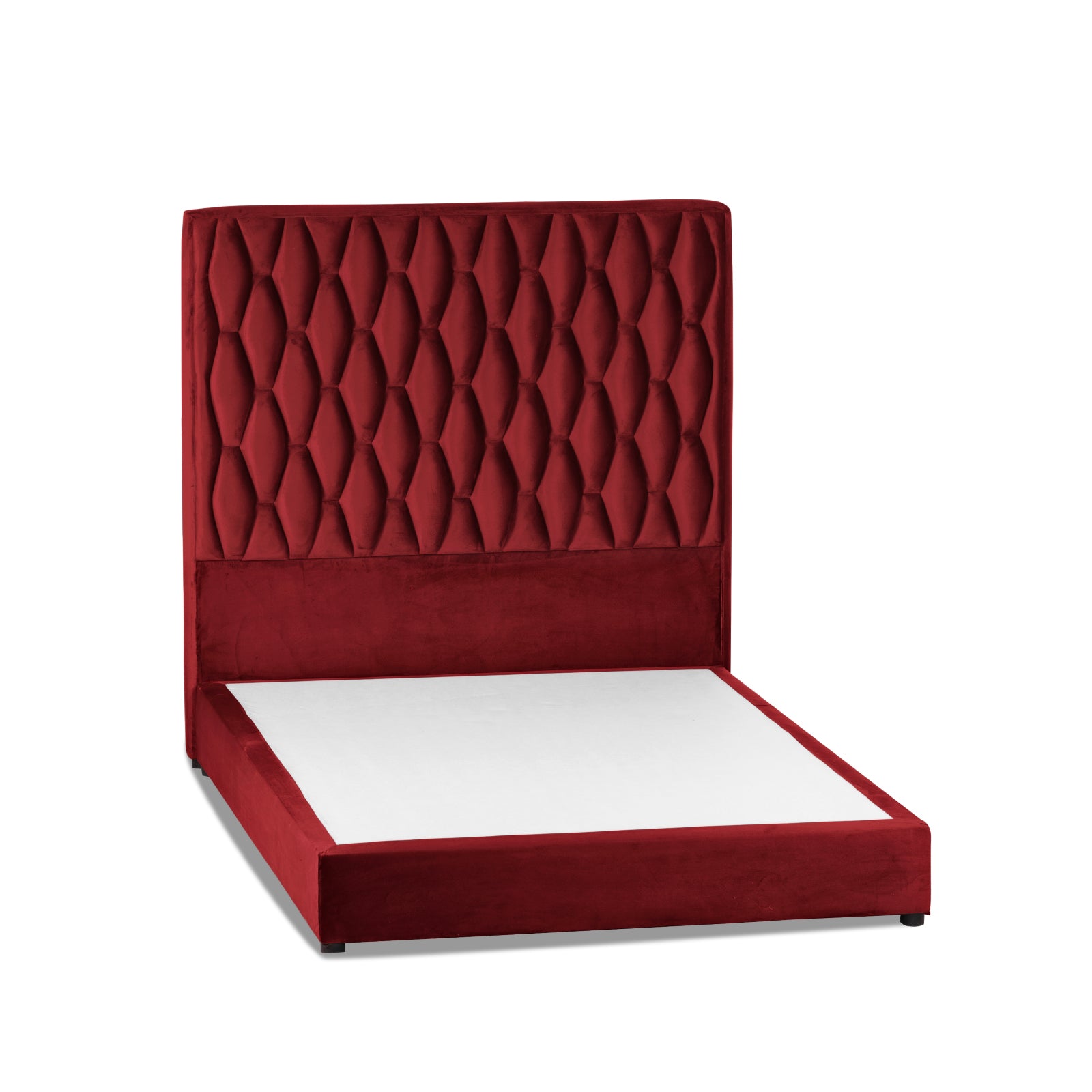 In House | Taj Mahal Bed Frame Velvet Burgundy 200x200