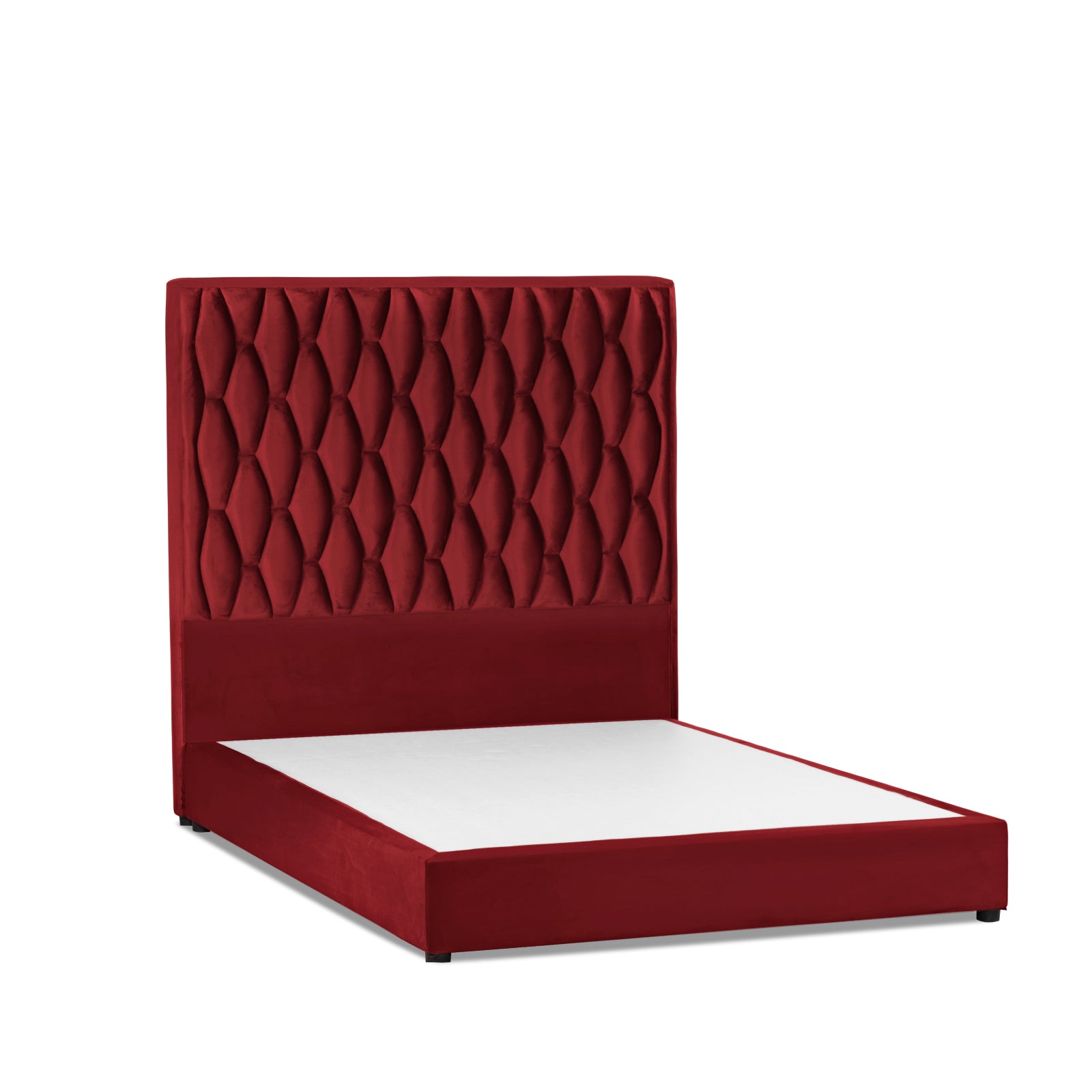 In House | Taj Mahal Bed Frame Velvet Burgundy 200x180